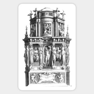 Baroque altar of Christian sculptures Sticker